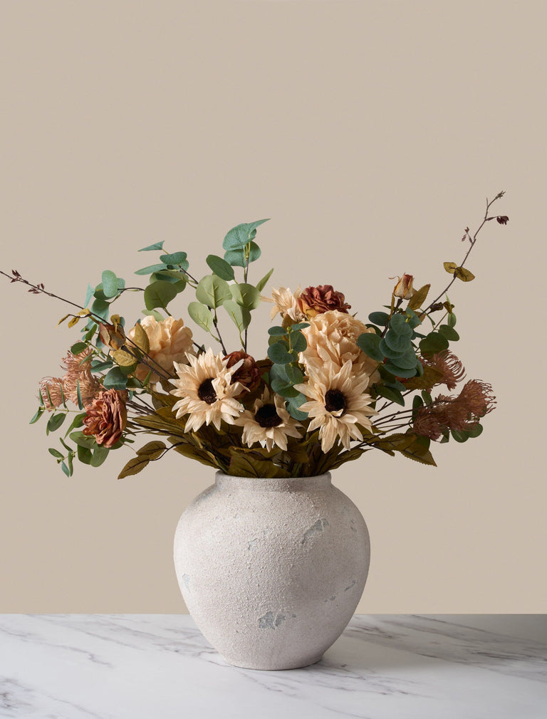 Faux Autumn Arrangement - Grün & Beige