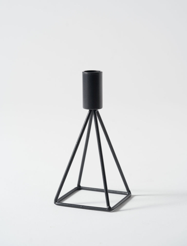 Pyramiden-Kerzenständer - Schwarz