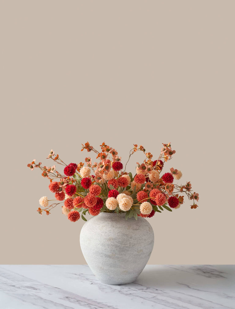 Faux-Arrangement - Assortierte Kiku & Wachsblume