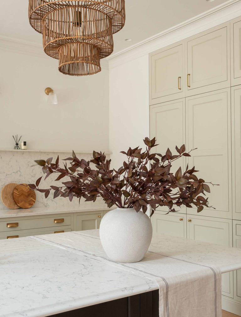 Faux Leaf Spray - Burgund (9 Stiele)