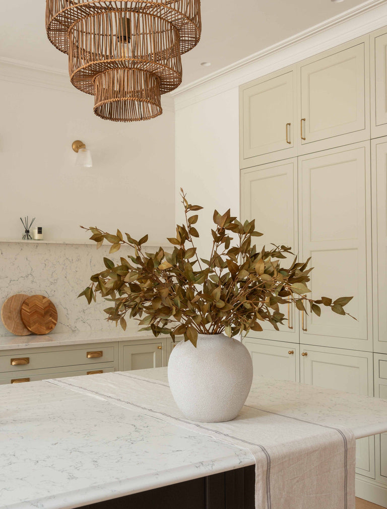 Faux Leaf Spray - Grün (9 Stiele)