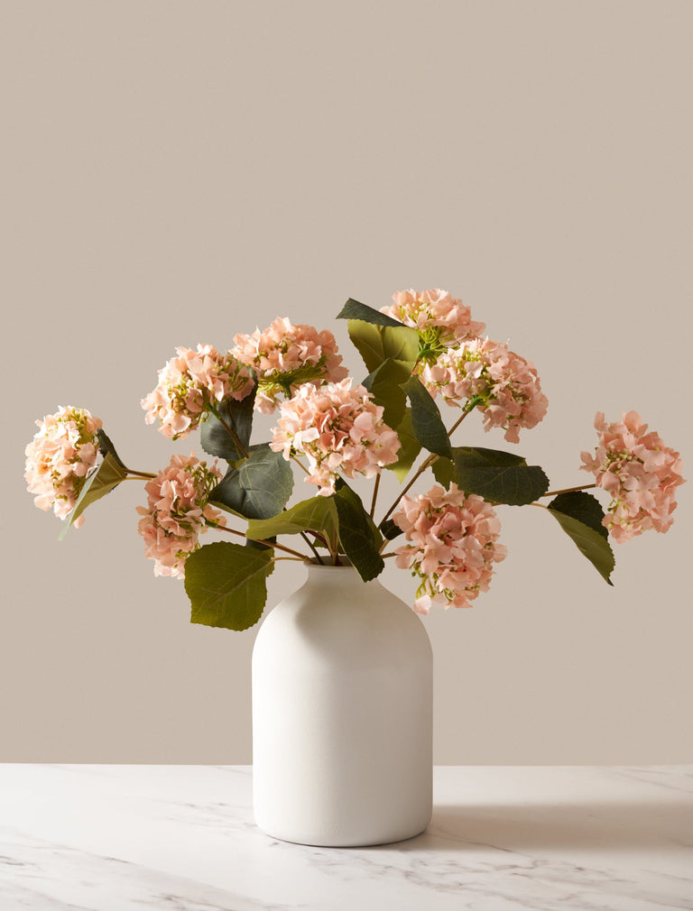 Faux Mini Hortensienstrauß - Blush (3 Stiele)