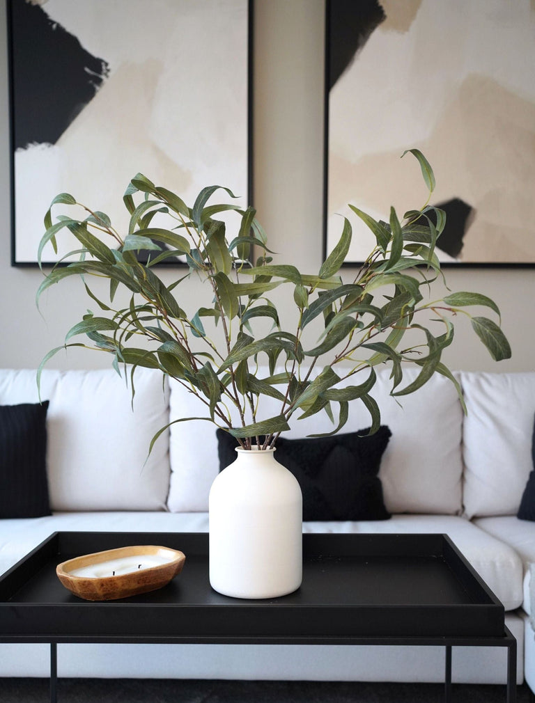 Faux Willow Eukalyptus - Grün (5 Stämme)
