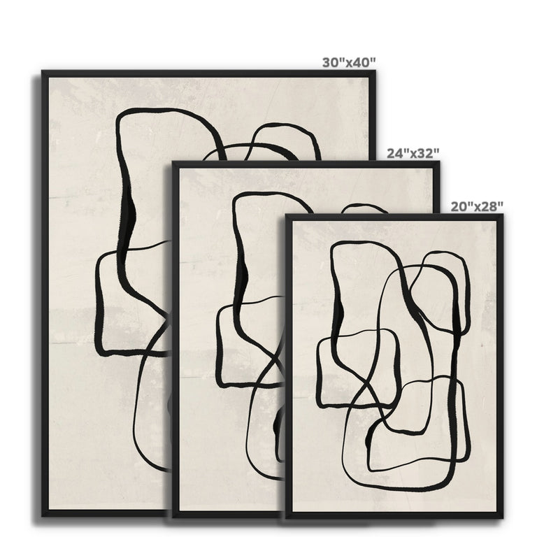 Gerahmte Leinwand - Line Art Inspired No2