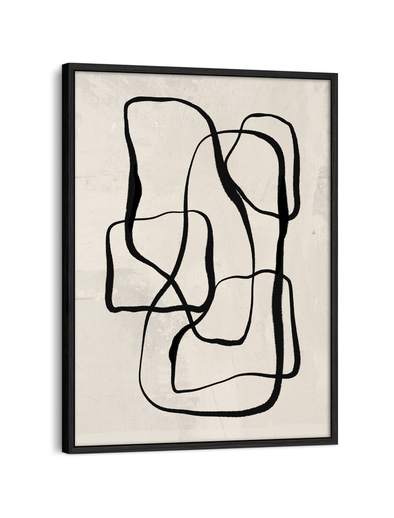 Gerahmte Leinwand - Line Art Inspired No2