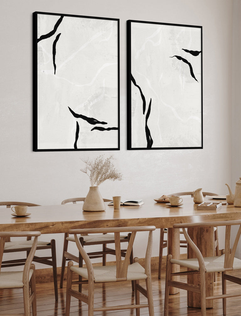 Gerahmte Leinwand - Japanisch inspiriert No1