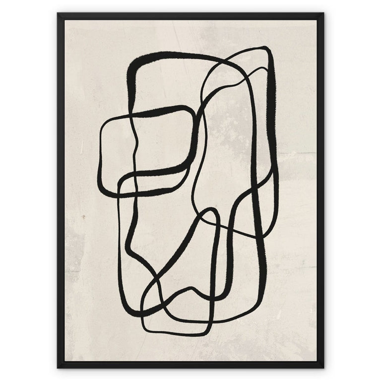 Gerahmte Leinwand - Line Art Inspired No1