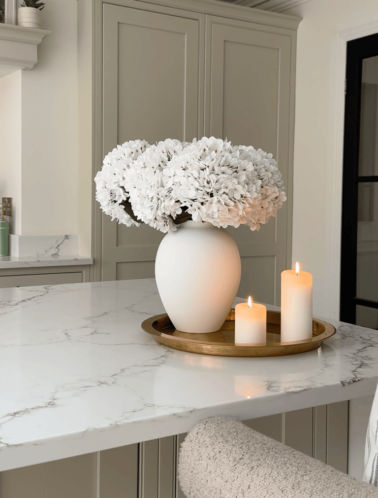 Faux hortensia groot - wit (5 stelen)