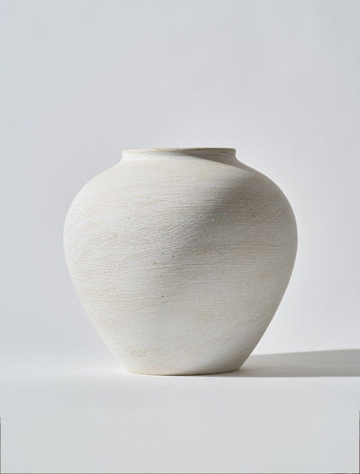 Arina vaas - Geborsteld wit