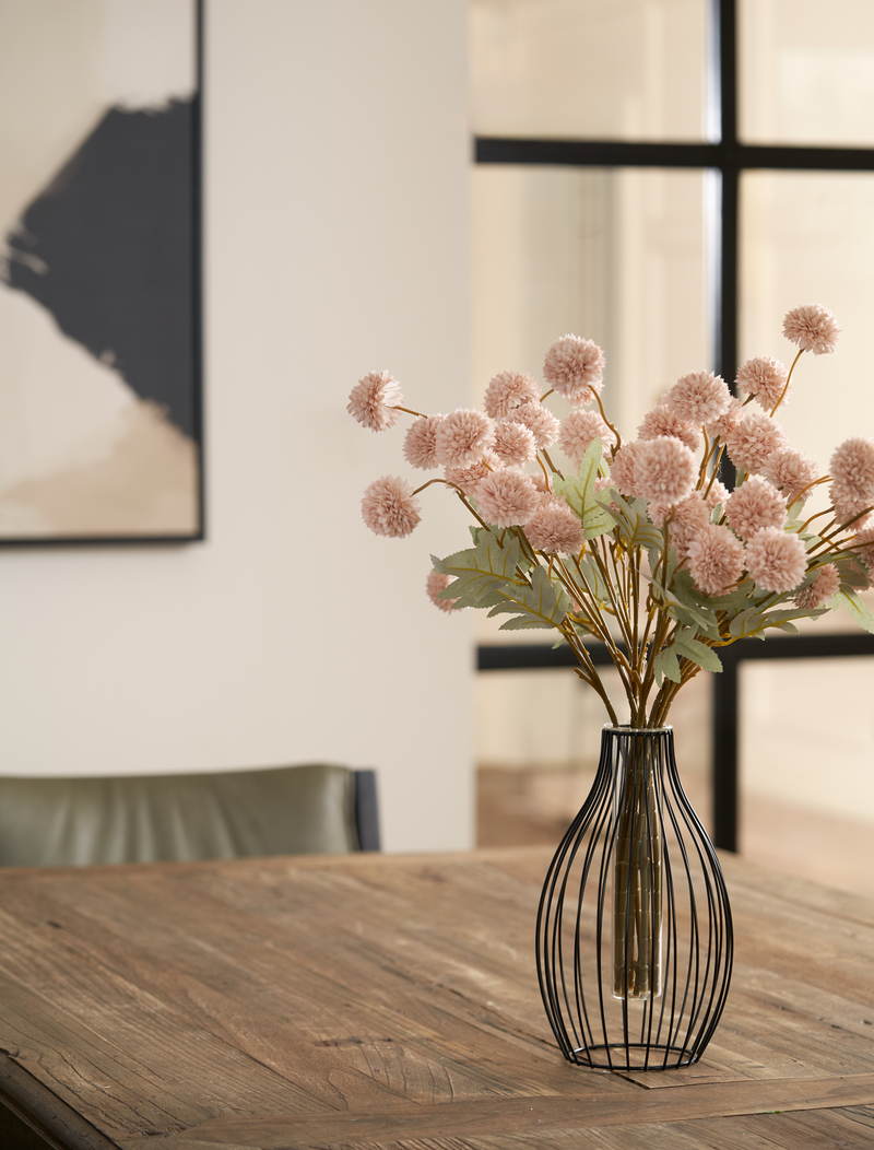 Faux Kiku bloem - Crème (10 stelen / 50 knoppen)