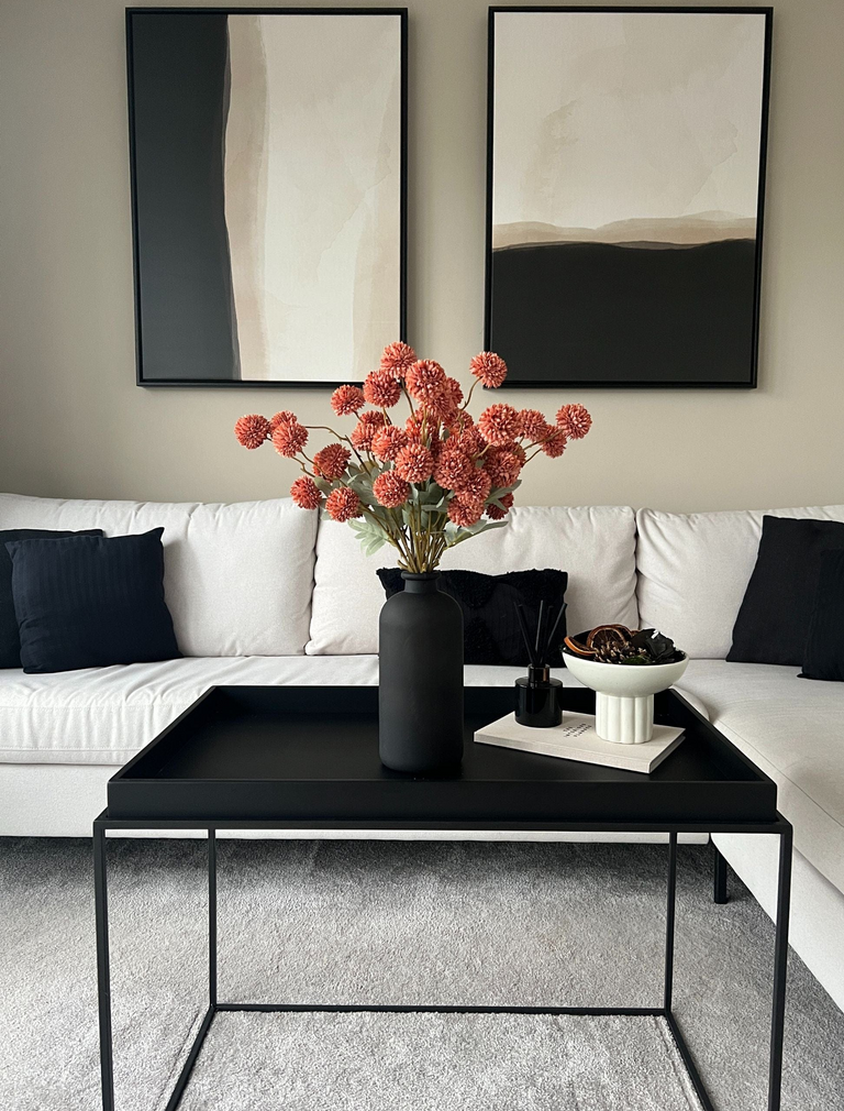 Faux Kiku bloem - Omber (10 stelen / 50 knoppen)