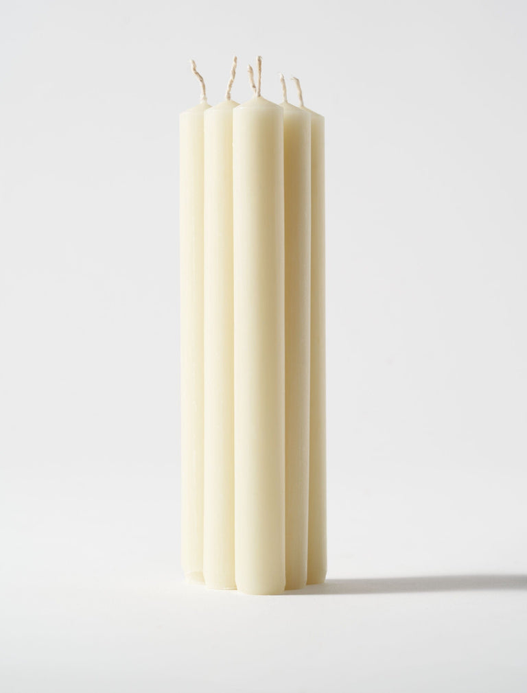 Eetkaars 8" - Ivoor (set van 6)