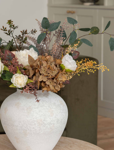 Faux Arrangement - Groene Eucalyptus & Bourgondische Nevel