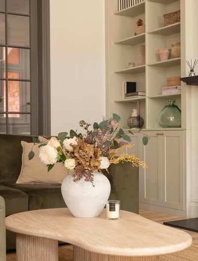 Faux Arrangement - Groene Eucalyptus & Bourgondische Nevel