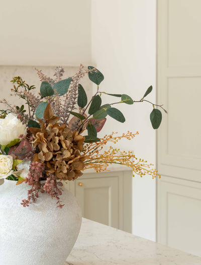 Faux Arrangement - Groene Eucalyptus & Bourgondische Nevel