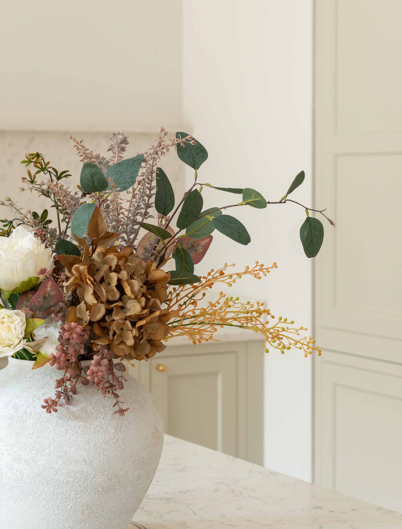 Faux Arrangement - Groene Eucalyptus & Bourgondische Nevel