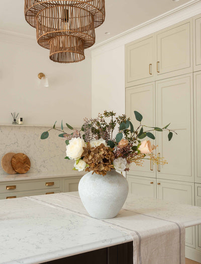 Faux Arrangement - Groene Eucalyptus & Bourgondische Nevel