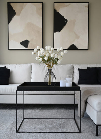 Faux Kiku bloem - Wit (10 stelen / 50 bloemhoofdjes)