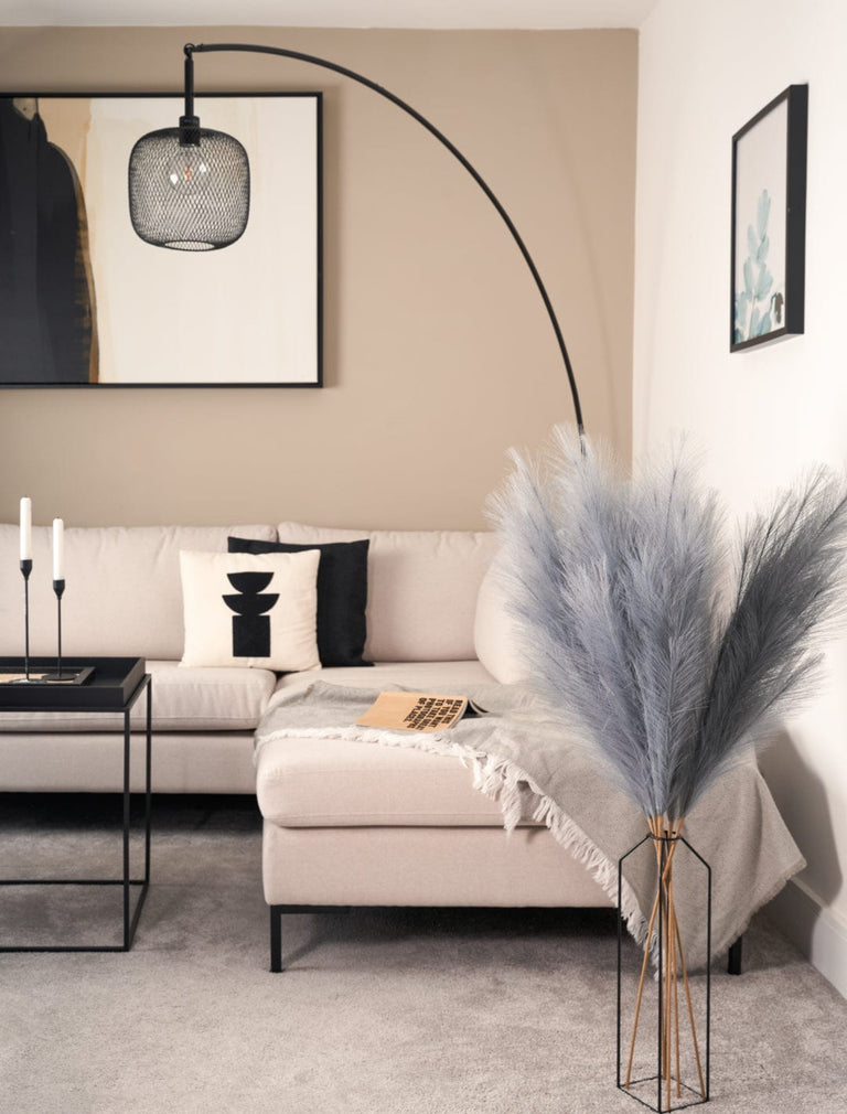 Hoog imitatie pampagras - Licht leigrijs - contempee